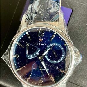 NIB Sugess 40mm Power Reserve w Date Extra S/S Bracelet